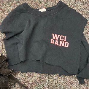 VINTAGE!!!!!! cropped mini band tee